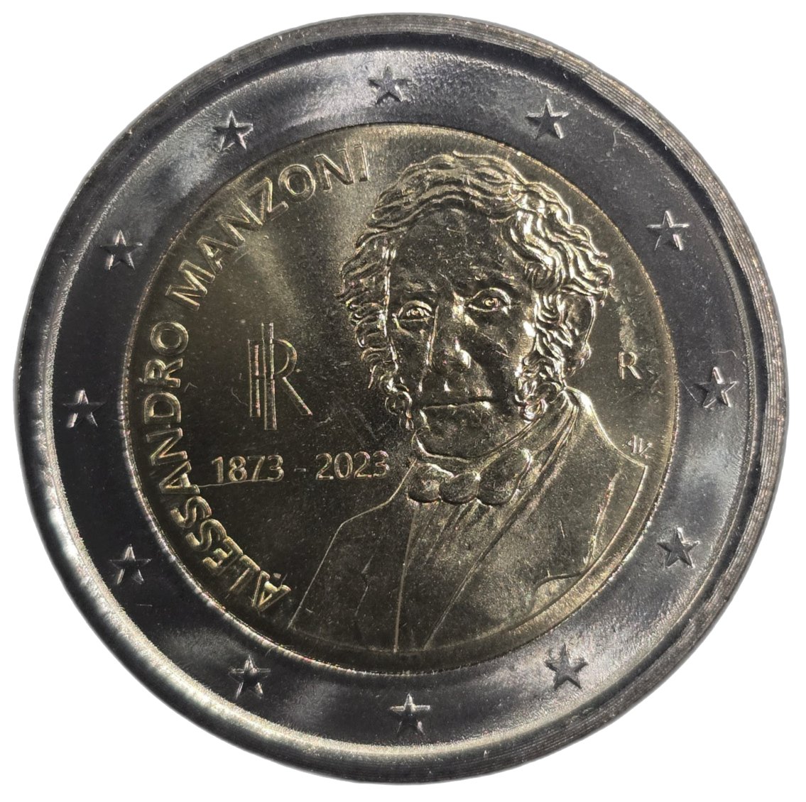 2 euros conmemorativa 150 aniversario de la muerte de Alessandro Manzoni